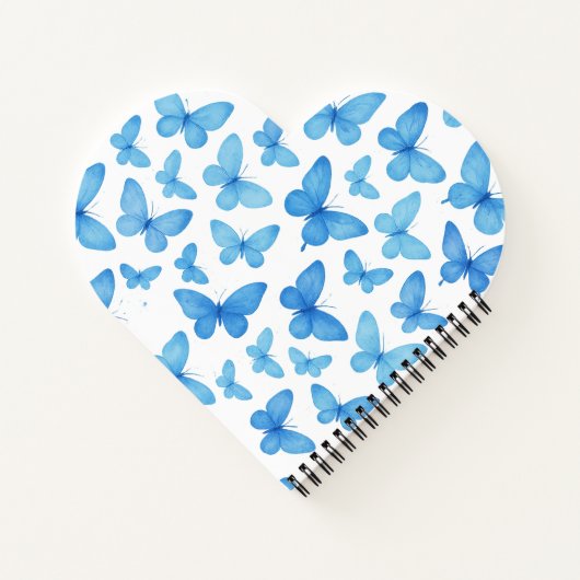 Blauer Schmetterling Notizblock (Rückseite)