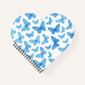 Blauer Schmetterling Notizblock (Vorderseite)