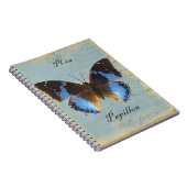 Blauer Schmetterling Notizblock (Rechte Seite)