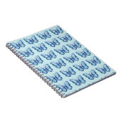 Blauer Schmetterling Notizblock (Rechte Seite)