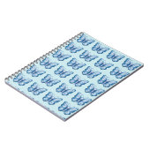 Blauer Schmetterling Notizblock (Linke Seite)