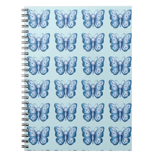 Blauer Schmetterling Notizblock (Vorderseite)