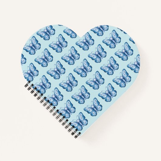 Blauer Schmetterling Notizblock (Vorderseite)