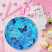 Blauer Schmetterling Pappteller (Party)