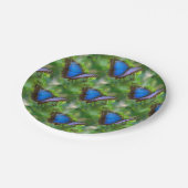 Blauer Schmetterling Pappteller (Schrägansicht)