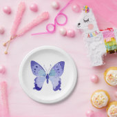 Blauer Schmetterling Pappteller (Party)