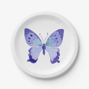 Blauer Schmetterling Pappteller