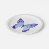 Blauer Schmetterling Pappteller (Schrägansicht)