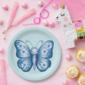 Blauer Schmetterling Pappteller (Party)