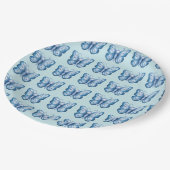 Blauer Schmetterling Pappteller (Schrägansicht)