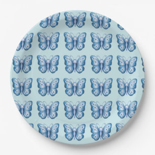 Blauer Schmetterling Pappteller