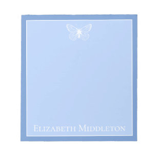 Blauer Schmetterling Personalisiert Notizblock