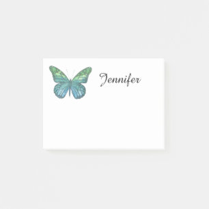 Blauer Schmetterling Post-it Klebezettel