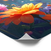 Blauer Schmetterling Poster (Ecke)