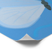 Blauer Schmetterling Poster (Ecke)