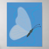 Blauer Schmetterling Poster (Vorne)