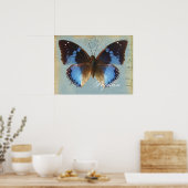 Blauer Schmetterling Poster (Küche)