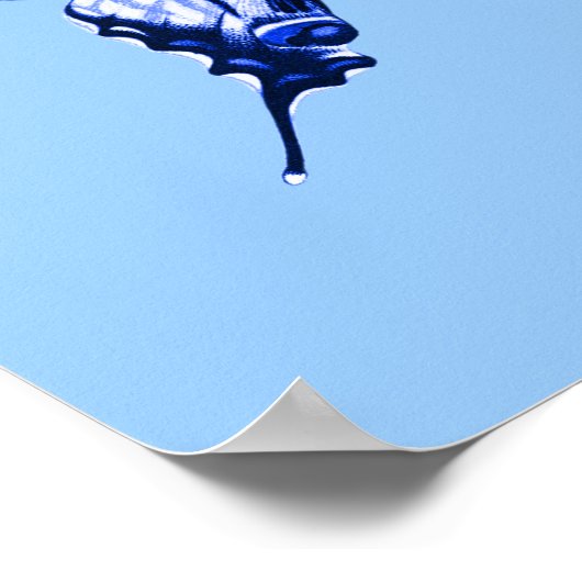 Blauer Schmetterling Poster (Ecke)