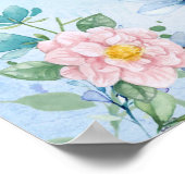 Blauer Schmetterling Poster (Ecke)