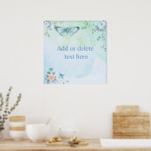 Blauer Schmetterling Poster (Küche)