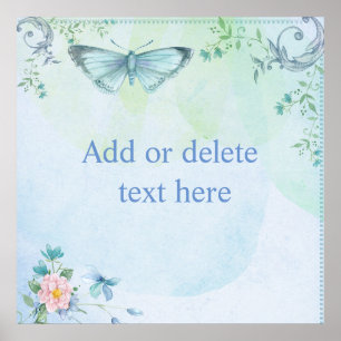 Blauer Schmetterling Poster