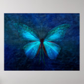 Blauer Schmetterling Poster (Vorne)