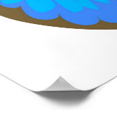 Blauer Schmetterling Poster (Ecke)