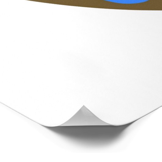 Blauer Schmetterling Poster (Ecke)