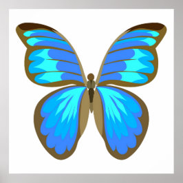 Blauer Schmetterling Poster