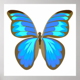 Blauer Schmetterling Poster