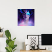 Blauer Schmetterling Poster (Heimbüro)