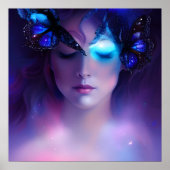 Blauer Schmetterling Poster (Vorne)