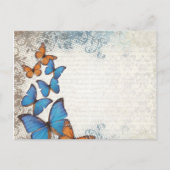 Blauer Schmetterling Postkarte (Vorderseite)