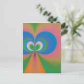 Blauer Schmetterling Postkarte (Stehend Vorderseite)