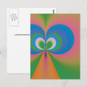 Blauer Schmetterling Postkarte (Vorne/Hinten)