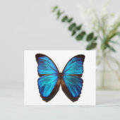 Blauer Schmetterling Postkarte (Stehend Vorderseite)