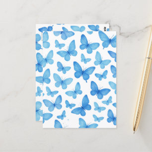 Blauer Schmetterling Postkarte