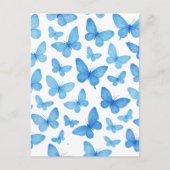 Blauer Schmetterling Postkarte (Vorderseite)