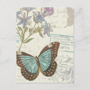 Blauer Schmetterling Postkarte