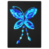 Blauer Schmetterling Prism Klemmbrett (Rückseite)