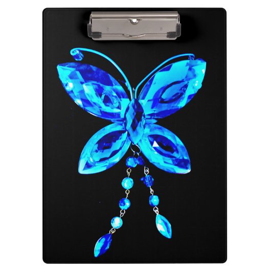 Blauer Schmetterling Prism Klemmbrett (Vorderseite)