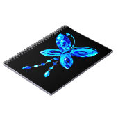 Blauer Schmetterling Prism Notizblock (Linke Seite)