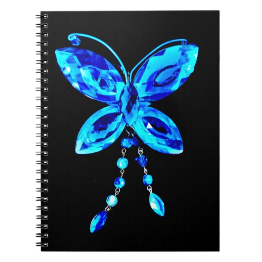 Blauer Schmetterling Prism Notizblock (Vorderseite)