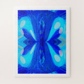 Blauer Schmetterling Puzzle (Vertikal)
