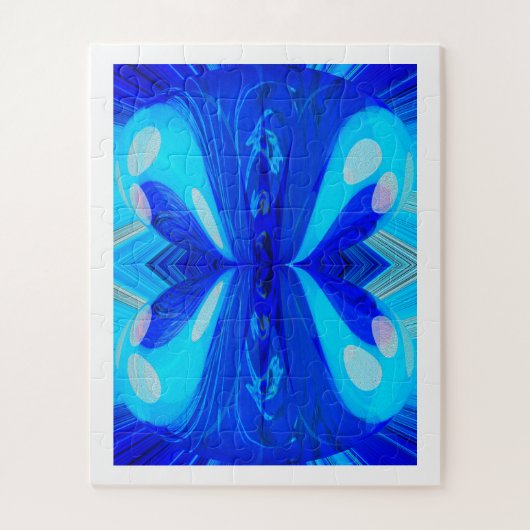 Blauer Schmetterling Puzzle (Vertikal)