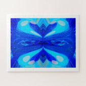 Blauer Schmetterling Puzzle (Horizontal)