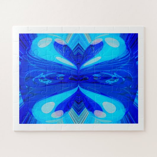 Blauer Schmetterling Puzzle (Horizontal)