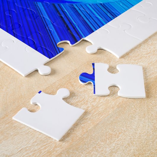 Blauer Schmetterling Puzzle (Seite)