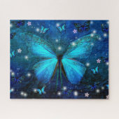 Blauer Schmetterling Puzzle (Horizontal)