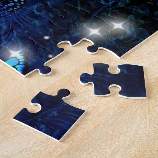 Blauer Schmetterling Puzzle (Seite)